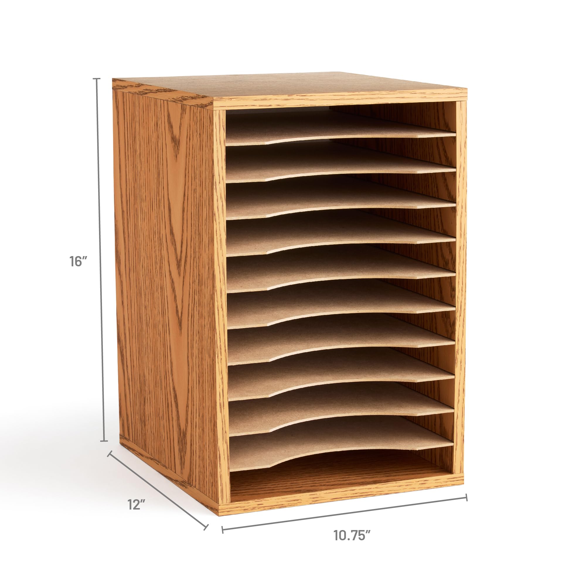 Amazon.com : Safco Vertical Desktop Sorter, Wooden Paper Organizer